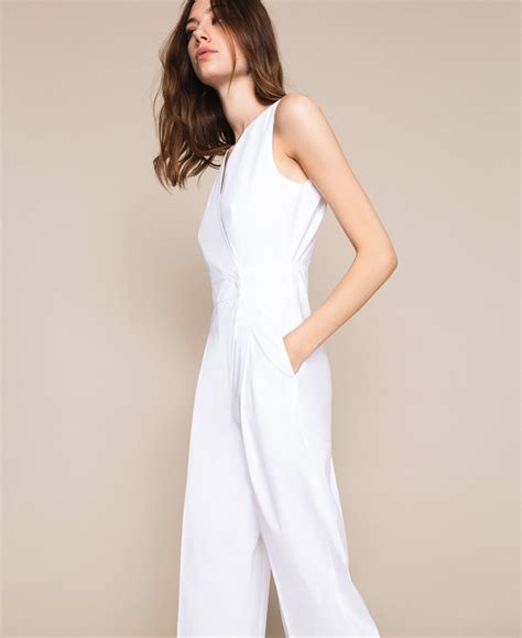 White Poplin jumpsuit 